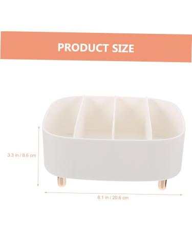 Housoutil 4pcs Box Makeup Storage Box Eyeshadow Cosmetics Organizer Countertop Organizer Split Type Bracket 20.6X20X8.6CMx4pcs Whitex4pcs - Buy Online on GoSupps.com