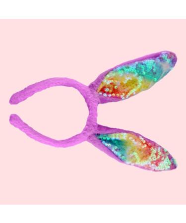hgnxa Easter Rabbits Ear Hairband Woman Teens Sequins Headbands for Movie Enthusiasts Animes Theme Gatherings Hairband White - Buy Online on GoSupps.com