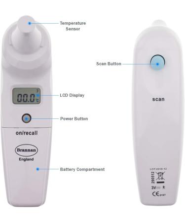 Brannan Digital Infrared Ear Thermometer for Adults and Children - Memory Function Included - Buy Online on GoSupps.com