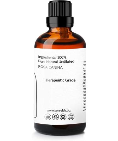 SenseLAB Organic Rosehip Oil - 100% Pure Cold Pressed Rosehip Seed Oil 120ml - Moisturizing Skin and Hair Oil - Natural Hair Serum - Aceite de Rosa Mosqueta - Made in USA - Buy Online on GoSupps.com