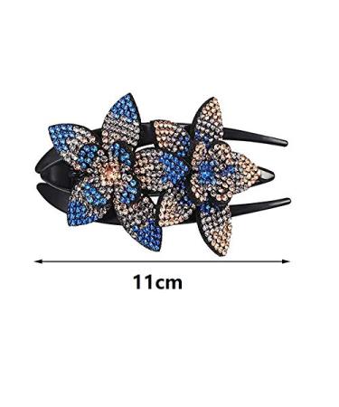 3-Piece Rhinestone Flower Hair Clip Set - Vintage Pearl Grippers for Brides & Women | Slipproof & Durable Hair Jewelry - Buy Online on GoSupps.com