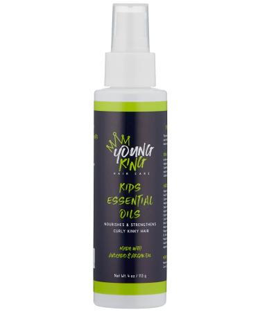 Young King Hair Care Kids Essential Oils For Boys  Nourish and Strengthen Natural Curls  Plant-Based and Harm-Free  4 oz