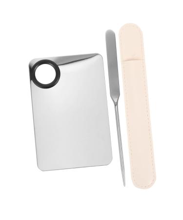 Buy 2 Sets Liquid Foundation Palette & Stainless Steel Makeup Spatulas | Portable Cosmetic Mixing Tools for Flawless Makeup - Buy Online on GoSupps.com