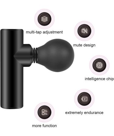 Mini Black Electric Massager for Women - 20 Vibration Modes, 8 Speeds - Rechargeable & Portable - Neck and Back Massagers Gift - Buy Online on GoSupps.com