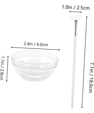minkissy Beauty Fan Brush Lip Gloss Applicator Makeup Applicators Glass Bowl Set Mixing Bowl Cosmetic Spatula Acid Masks Applicator Mask Applicator Tools Facial Mask Brush Mask Tool Mix Mud - Buy Online on GoSupps.com