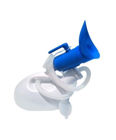 Portable Urinals 2000ml Men Women Urine Bottle Car Leak Proof Potty Portable Travel with Lid Handle Reusable Long Hose Camping Toilet for Men Women (Color : White B)