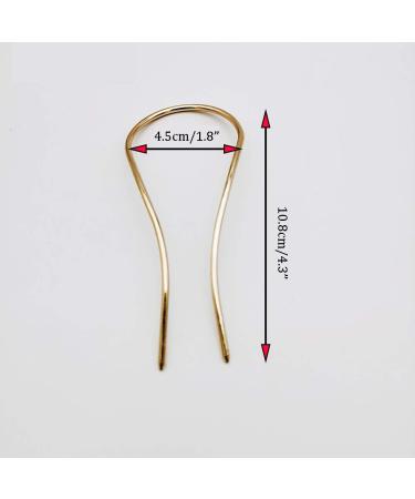 3 Pcs U Shaped Metal Hair Pins - Hair Stick DIY Hair Fork Accessories for Women & Girls in 3 Colors - Buy Online on GoSupps.com
