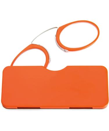 Kokobin Unisex Reading Glasses - Compact Visual Aid Mini Nose Clip Slide-Resistant Always Handy - Orange +1.5 - Buy Online on GoSupps.com