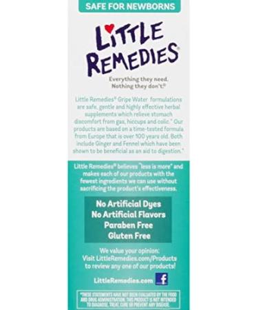 Little Remedies Gripe Water, Colic & Gas Relief, Safe for Newborns, 4 Fl Oz  (Pack of 3)