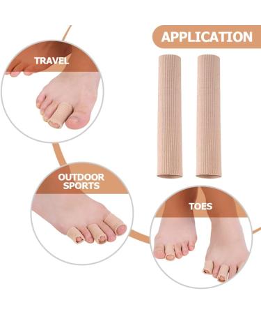 Healvian Toe Spacers & Tubes Sleeves 2Pcs - Elastic Fabric Lined Cushion Pad Protectors for Blisters & Calluses - Blister Bandaids 20X2.5CM - Buy Online on GoSupps.com