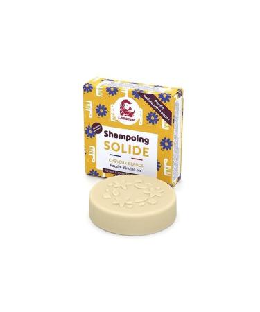 LAMAZUNA - Solid shampoo - White hair - Organic indigo powder - Generous foam - Zero waste - Vegan - Made in France - ideal for travel - 70g
