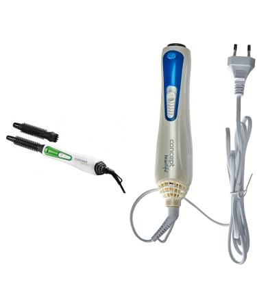 Concept KF-1310ze Warm air brush 2 attachments 20 and 10 mm green & kf-1310mo warm air brush 2 attachments 20 and 10 mm blue bundle with warm air brush blue
