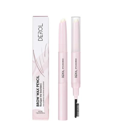 Liuxingyu Styling Wax Pencil for Eyebrows Transparent Gel Eyebrow Pencil with Comb for Eyebrows Double Ended Eyebrow Wax Pencil for Sour Laminating Effect
