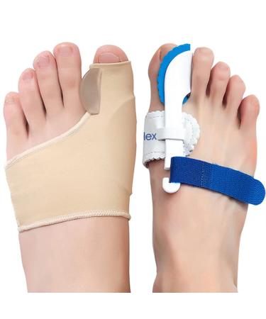 Bunion Corrector, Feedlex Hallux Valgus Brace Splint Pads Bunion Big Toe Separators Straightener, Bunion Splints for Bending Toe, Overlapping Toe, Turf Toe (2 Pair, 0% BPA)