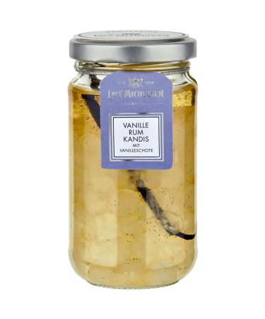 L.W.C.Michelsen - Rumkandis with vanilla rod - trailer (250g) |White Kandis placed in rum with vanilla pod |Fruity-sweet |For tea lovers |A glass full of pure naturalness