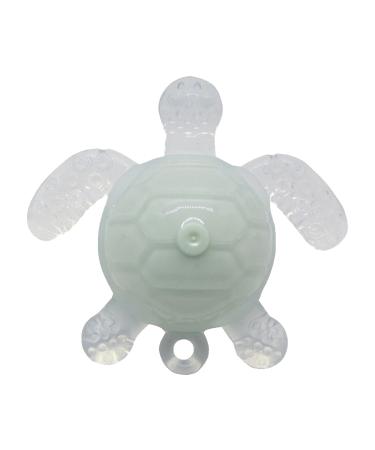 Turtle teether (Green) Silicone Baby Teether Toy - Animal Turtle Teething Relief Toy for Babies  Toddlers  Infants  Girls & Boys - Baby Chew Toy - Stimulating & Soft Soothing Chew Toys - BPA Free