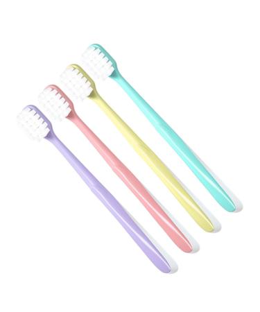 Goohochy 4 pieces toothbrush set made of soft cotton toothbrush teeth toothbrush made of silk toothbrush for sensitive gums travel oral care soft fur japanese style