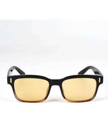 voso Blue Light Blocking Glasses Anti Glare Computer Gaming TV Anti UV Radial Reflex Filter Eyewear Eyeglasses (Black Frame + Yellow Lens) - Buy Online on GoSupps.com