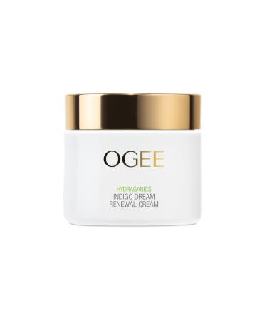 Indigo Dream Renewal Cream Face Moisturizer - Botanical Moisturizer Face Cream with Hyaluronic Acid & Ceramides - Organic Ingredients Cruelty-Free & Made in USA