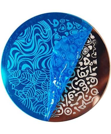 10pcs Round Nail Stamping Plates & Green Stamper - Lace Flower Pattern Nail Art Kit - Buy Online on GoSupps.com