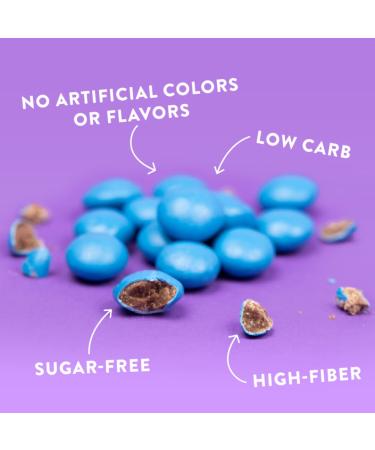 HighKey Sugar Free Dark Chocolate Pearls - 8oz | Keto Low Carb Candy Coated Snack | Diabetic & Diet Friendly | Zero Carbs Dessert Bites - Buy Online on GoSupps.com