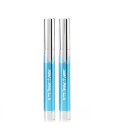 Smileactives Advanced Teeth Whitening Pen- with Tooth Whitening Gel for White Teeth, Vanilla Mint Duo Pack/Travel Size 0.11 Ounce Each
