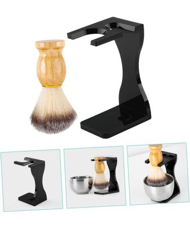 Premium 1 Set Shaving Kit | Shaving Brush Rack & Cream Holder for Men | Multifunctional Acrylic Shaving Tool - Buy Online on GoSupps.com