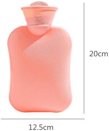 500ML Pink Rubber Hot Water Bottle - Soft & Cozy Heating for Neck Shoulders Back Legs & Waist - International Shipping Available - Buy Online on GoSupps.com