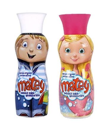 Matey Hypoallergenic Formulation Bubble and Bath Adventures Max 500ml & Molly 500ml 2 Pieces