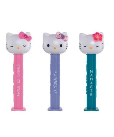 PEZ Hello Kitty Pink Purple Blue pez Dispenser Refillable Collect Them All (Hello Kitty Blue One Size) Hello Kitty Blue 1 Count (Pack of 1)