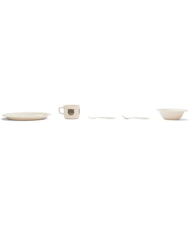 Red Rover Kids' Bamboo Dinner Set Off-White Hippo Design | 2.75 x 11 x 10.25 inches - Buy Online on GoSupps.com