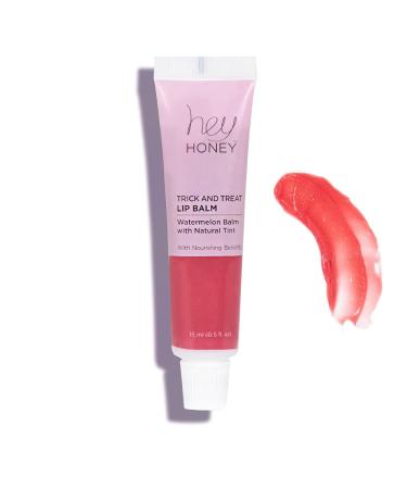 Hey Honey Trick and Treat Watermelon Lip Balm | Natural Tint with Hydrating Properties For Healthy Lips. 0.5 oz.