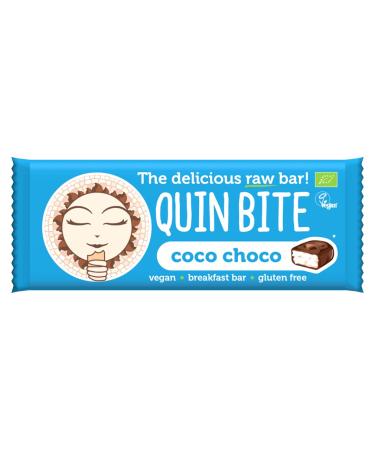 Quin Bite Quin Bite Organic Coconut Chocolate Pack of 12 Coconut Bars 30g