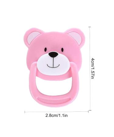 Zasdvn Newborn Pacifier - Magnetic Simulation Pacifier for Reborn Baby Dolls | Bear-Shaped Doll Accessories & Toy Gifts in Pink - Buy Online on GoSupps.com