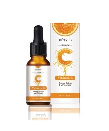 Vitamin C Serum for Face & Eye Area Anti Aging Serum with Hyaluronic Acid Brightening Skin Dark Spot Remover Reduce Wrinkle Moisturizer 30 ML