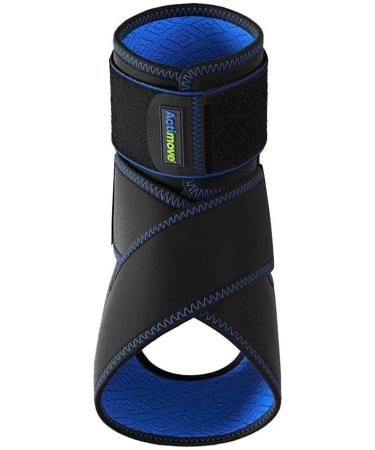 Sports Edition Ankle Stabilizer | Adjustable Compression Support for Men & Women | Criss-Cross Straps for Sprains Achilles Tendonitis & Plantar Fasciitis | Universal Fit Black - Buy Online on GoSupps.com