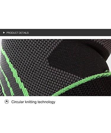 Elbow Brace Compression Support Sleeve - Adjustable Strapping for Pain Relief Arthritis Meniscus Tear - Ideal for Running & Joint Pain (M Green - Buy Online on GoSupps.com