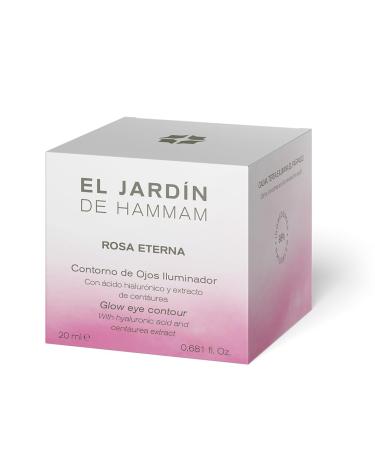 El jard n de Hammam Eternal Pink Illuminating Eye Contour - With Rose Extract Olive Oil Centaury and Hyaluronic Acid - 20ml