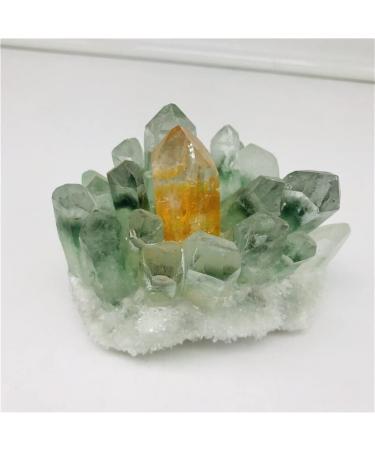 Natural Crystal Rough Natural Crystal Natural Green Ghost Phantom Quartz Crystal Cluster Rock Stones and Crystals Specimen Home Deco