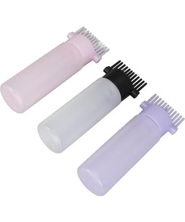 HURRISE Hair Coloring Oiling Bottle Comb Dispensing Shampoo Easy Operation Self Scaled Plastic 3 Colors Root Comb Applicator Bottle for Beauty Salon with Graduated Scale - Buy Online on GoSupps.com
