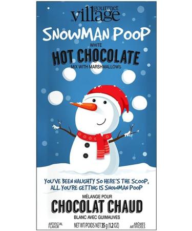 Gourmet du Village White Hot Chocolate Pyramid Ornament Snowman Poop - Buy Online on GoSupps.com