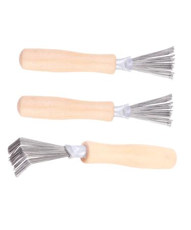 VILLCASE Lot de 3 Nettoyeurs pour Brosses Cheveux et Peignes Outil Compact Anti-Poils pour limination Pratique pour Voyages Nettoyage Rapide des Cheveux Incrust s