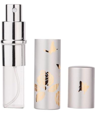 10ml Aluminum Perfume Spray Bottle Flower Pattern Atomizer for Perfume Toner Serum (Silver) - Buy Online on GoSupps.com