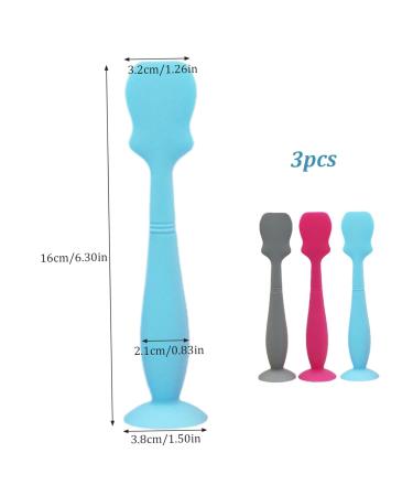 Diaper Cream Spatula Set - 3 Silicone Baby Po Spatulas with Suction Cup | Easy Removable & Durable for Parents - Buy Online on GoSupps.com