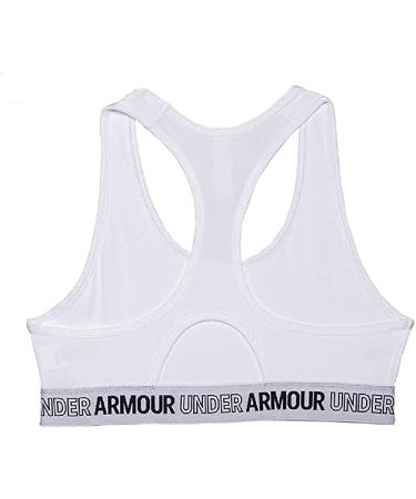 Under Armour Girl's HeatGear Sports Bra - White, Small | MFO Solid Design - Buy Online on GoSupps.com