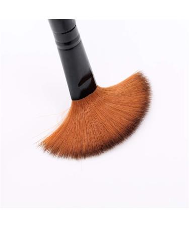 Buy Black Makeup Brush - Soft Fabric Hair & Wood Handle for Beginners & Professionals | Best Powder Grasping Brush - Buy Online on GoSupps.com