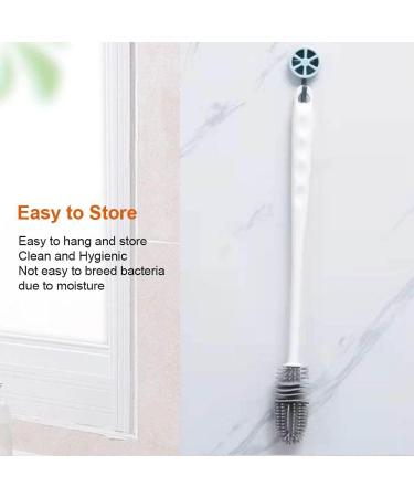 Long Handle Silicone Baby Bottle Brush - White - Buy Online on GoSupps.com
