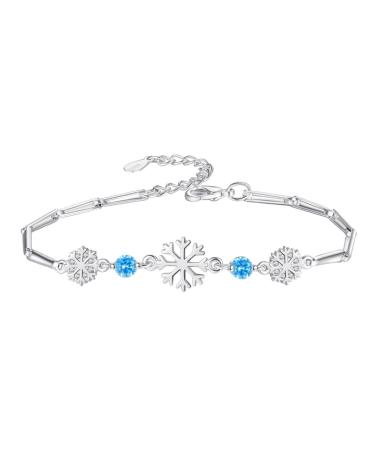 Yardenfun wrap bracelets for women beach bracelet Snowflake Bracelet gift friendship Miss jewelry medium Blue