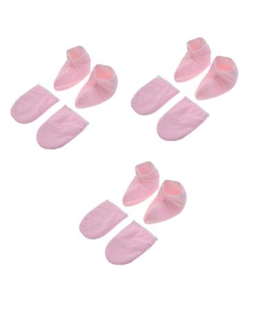Mipcase 6 Paires couverture de spa pour les pieds mains s ches isol s de cire paraffine de spa isolants th rapeutiques de paraffine le pied rose