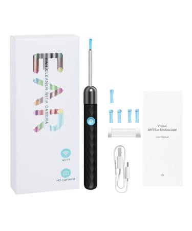 Ear Wax Removal Ear Wax Removal Ear Cleaner with Camera Ear Wax Removal Kit with 1080P Ear Camera Otoscope with Light Ear Cleaning Kit with Cap for iPhone Android Phones